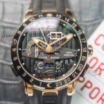 Perfect Replica TWA Factory Ulysse Nardin El Toro Black Toro GMT Perpetual Calendar Watch 